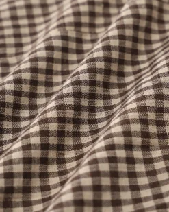 Brown Plaid Single Breasted Vest