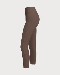 Brown Quick-drying High Waisted Yoga Leggings