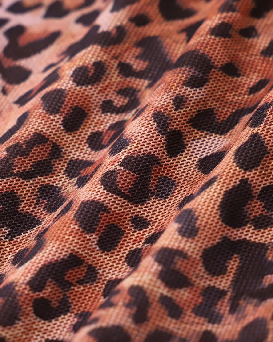 Brown Shirred Leopard Print Tankini Swimsuit