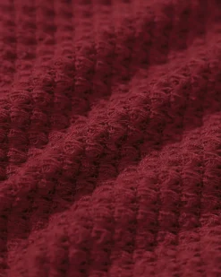 Burgundy Contrast Crochet Bikini Set