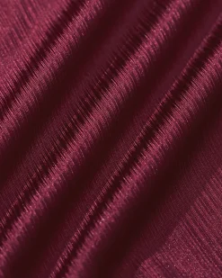 Burgundy Glitter One-Strap Cutout Swimsuit