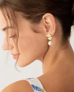 Flower Pearl Earrings