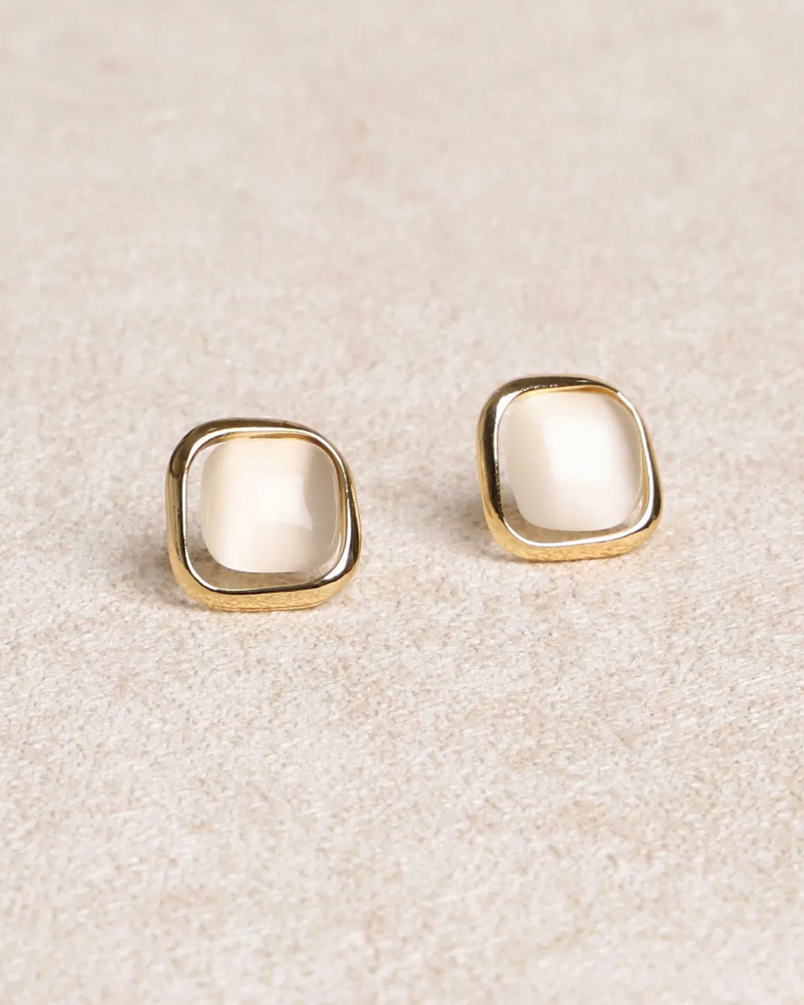 Gold Opal Earrings