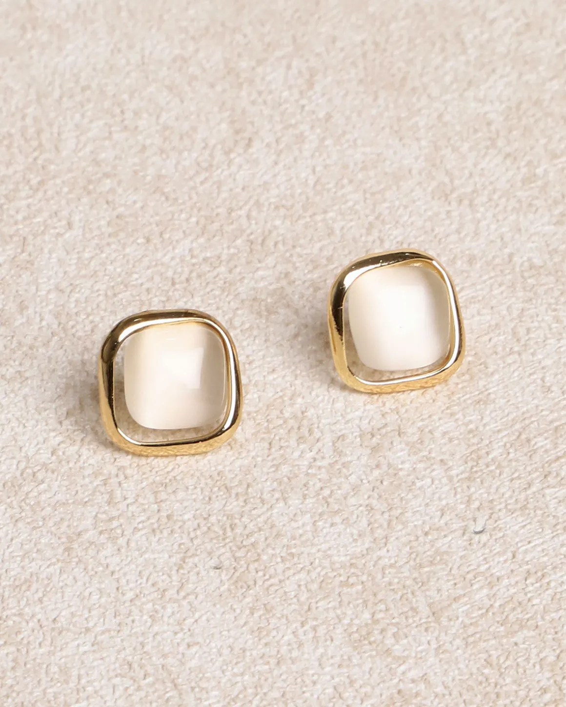 Gold Opal Earrings