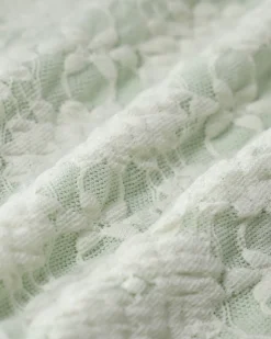 Green Contrast Lace Tankini Swimsuit