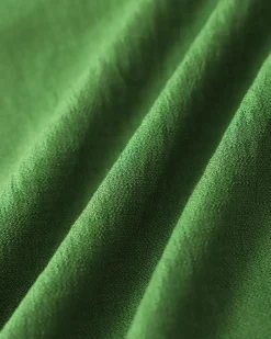 Green Cowl Sleeve Button Midi Dress