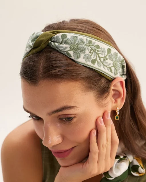 Green Floral Headband