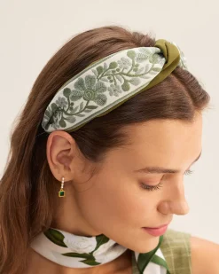 Green Floral Headband