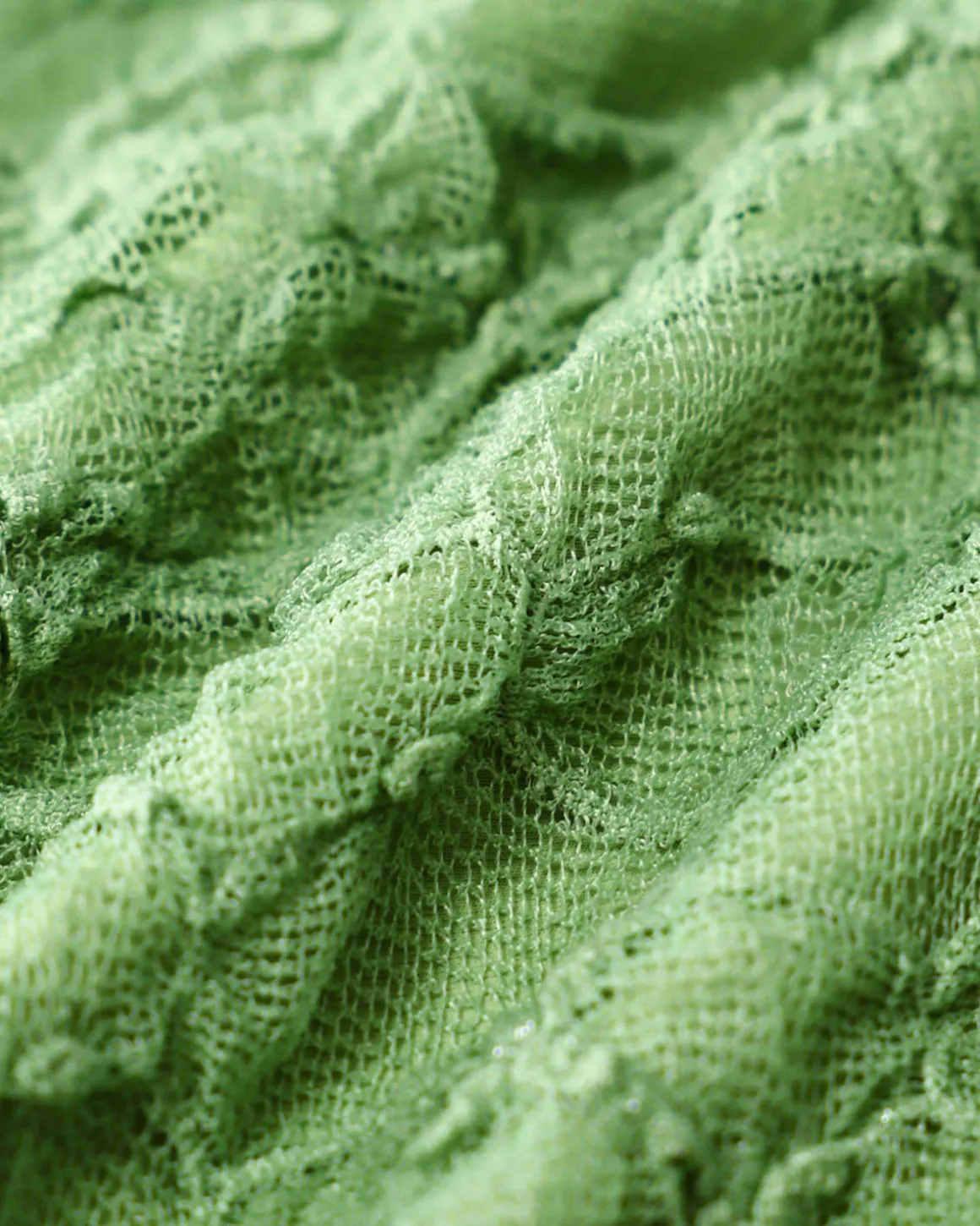 Green Lace Ruched Tankini Swimsuit