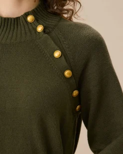 Green Lantern Sleeve Sweater Mini Dress
