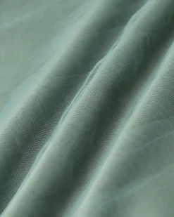 Green Mesh Flowy Slip Midi Dress