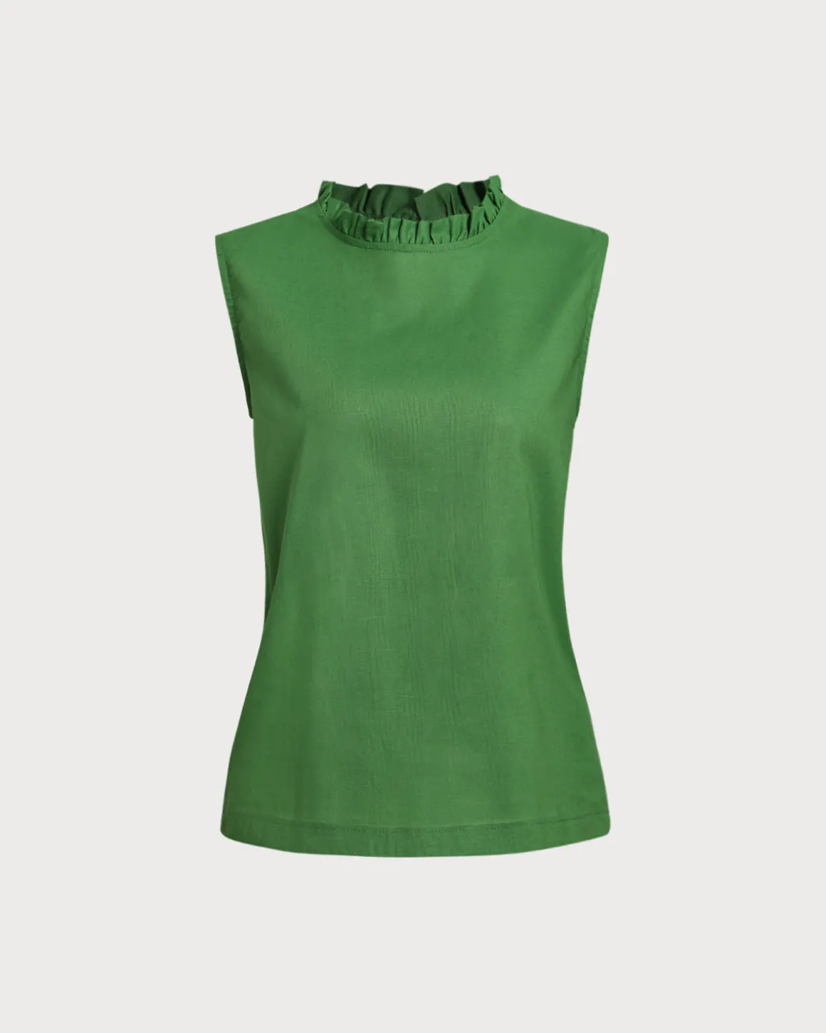 Green Ruffle Tank Top