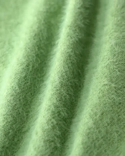 Green Square Neck Cropped Knit Tee