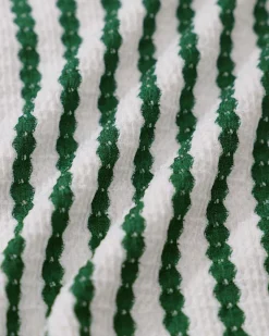 Green Striped O-Ring Bikini Set
