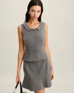 Grey Mermaid Mini Skirt
