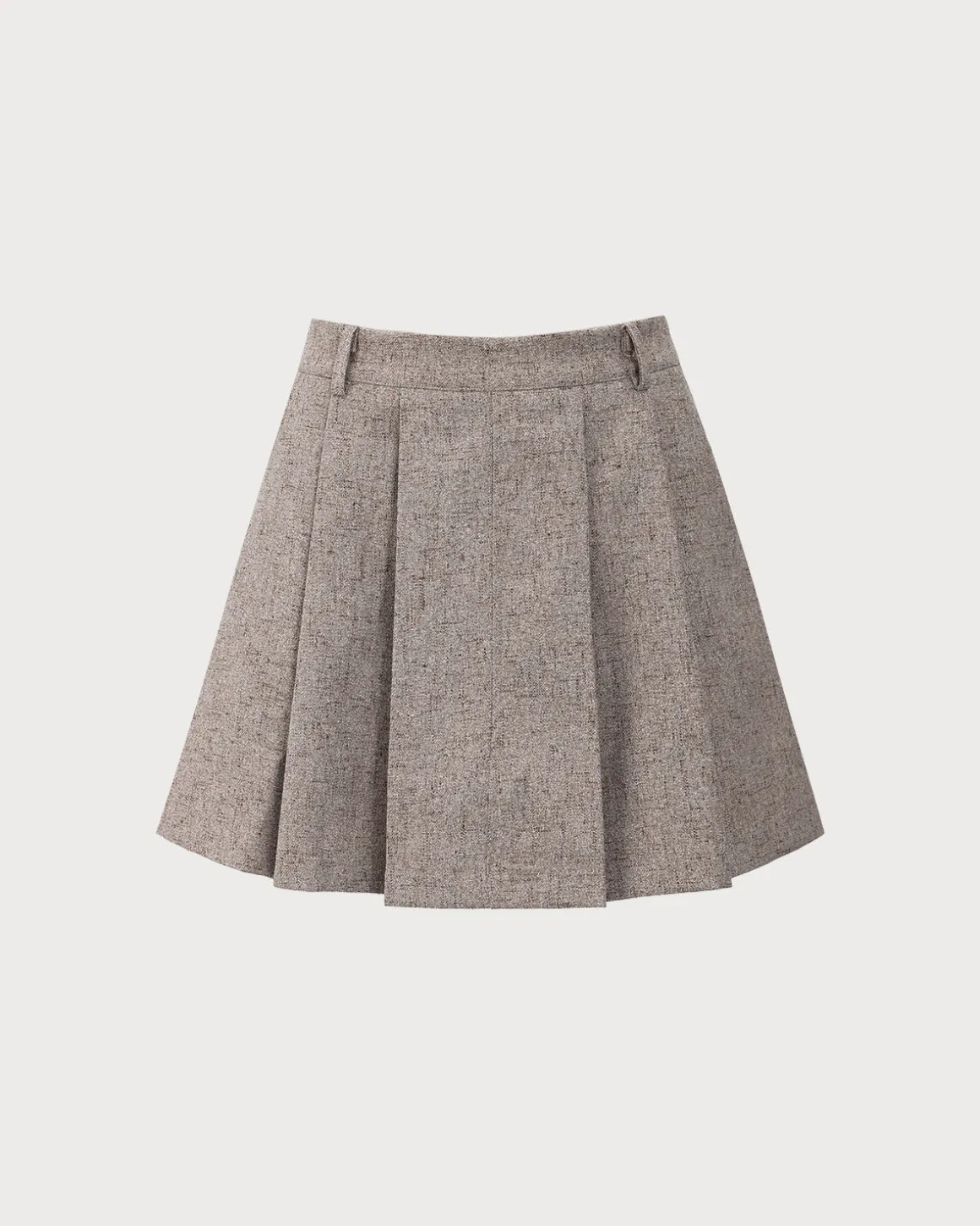 Khaki Pocket Pleated Mini Skirt