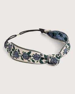Knotted Floral Embroidered Headband