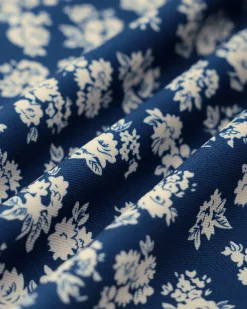 Navy Floral A-Line Mini Skirt