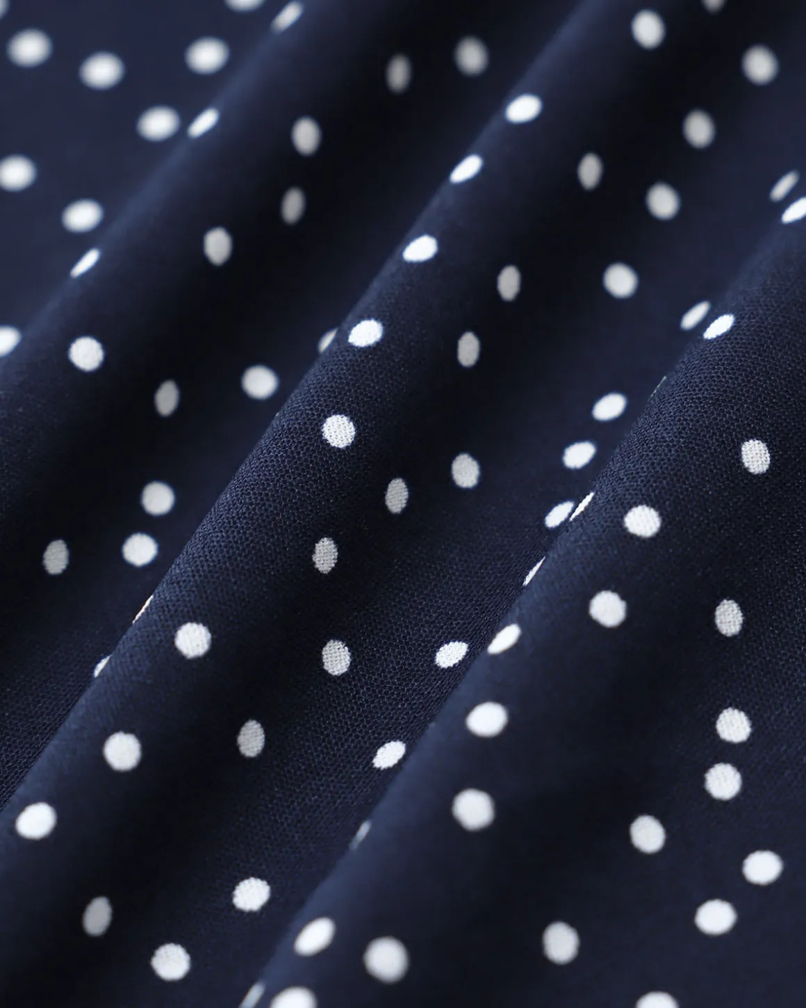 Navy Polka Dot Wrap Mini Skirt