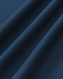 Navy Ruched Halter Midi Dress