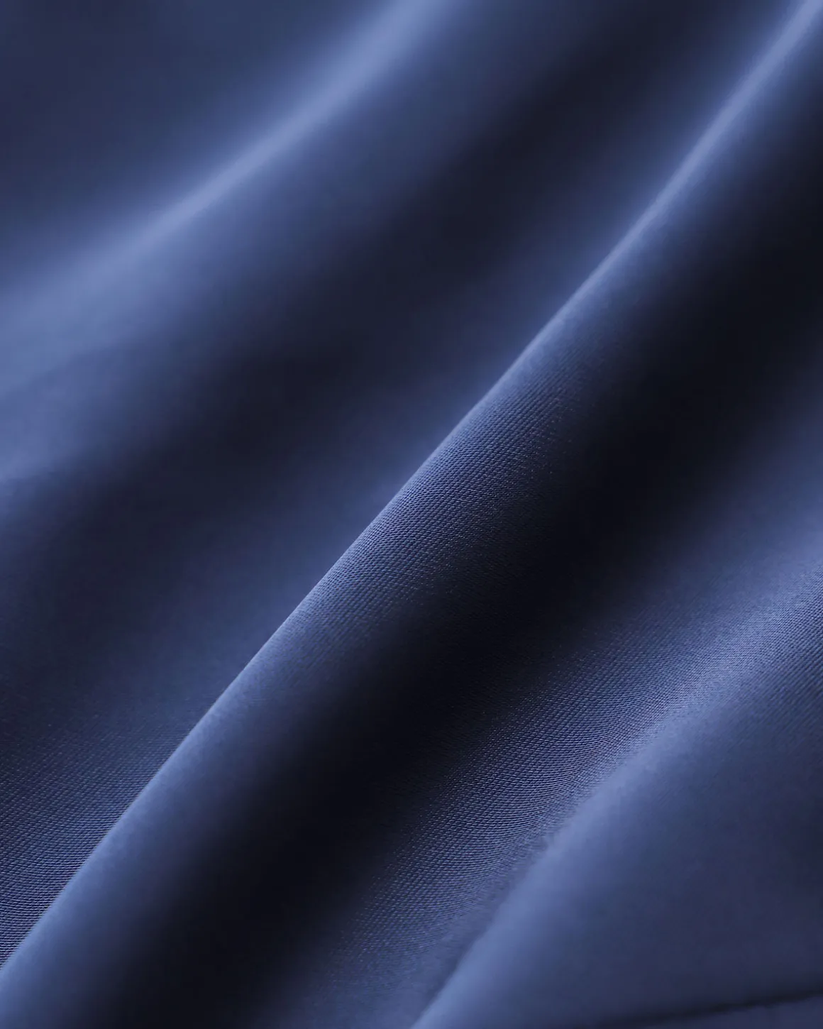 Navy Satin Button Blouse