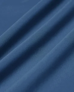 Navy Square Neck Pocket Slip Midi Dress
