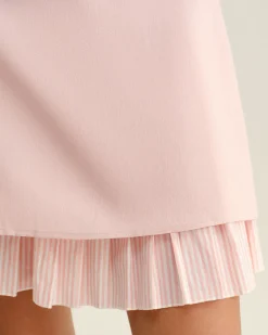 Pink Contrast A-Line Slip Mini Dress