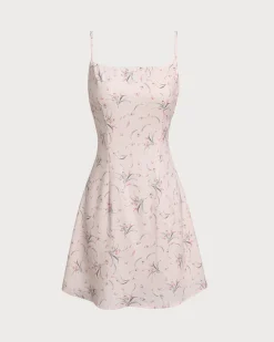 Pink Floral A-Line Slip Mini Dress