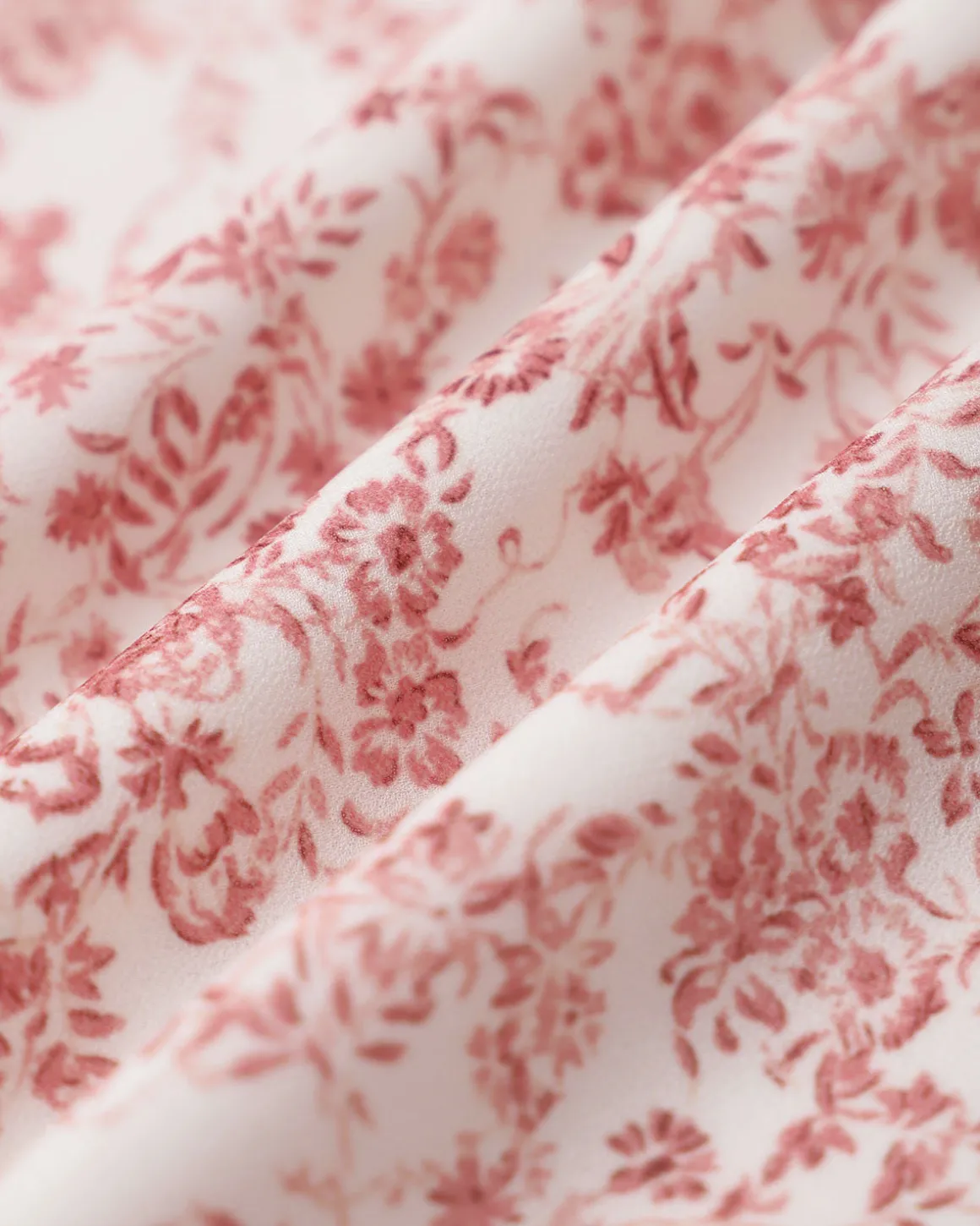 Pink Floral Elastic Waist Flared Skirt