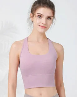 Pink I-back Yoga Tank Top - Light Support
