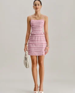 Pink Plaid Cami Top