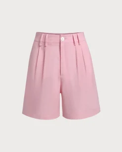 Pink Ruched Pocket Shorts
