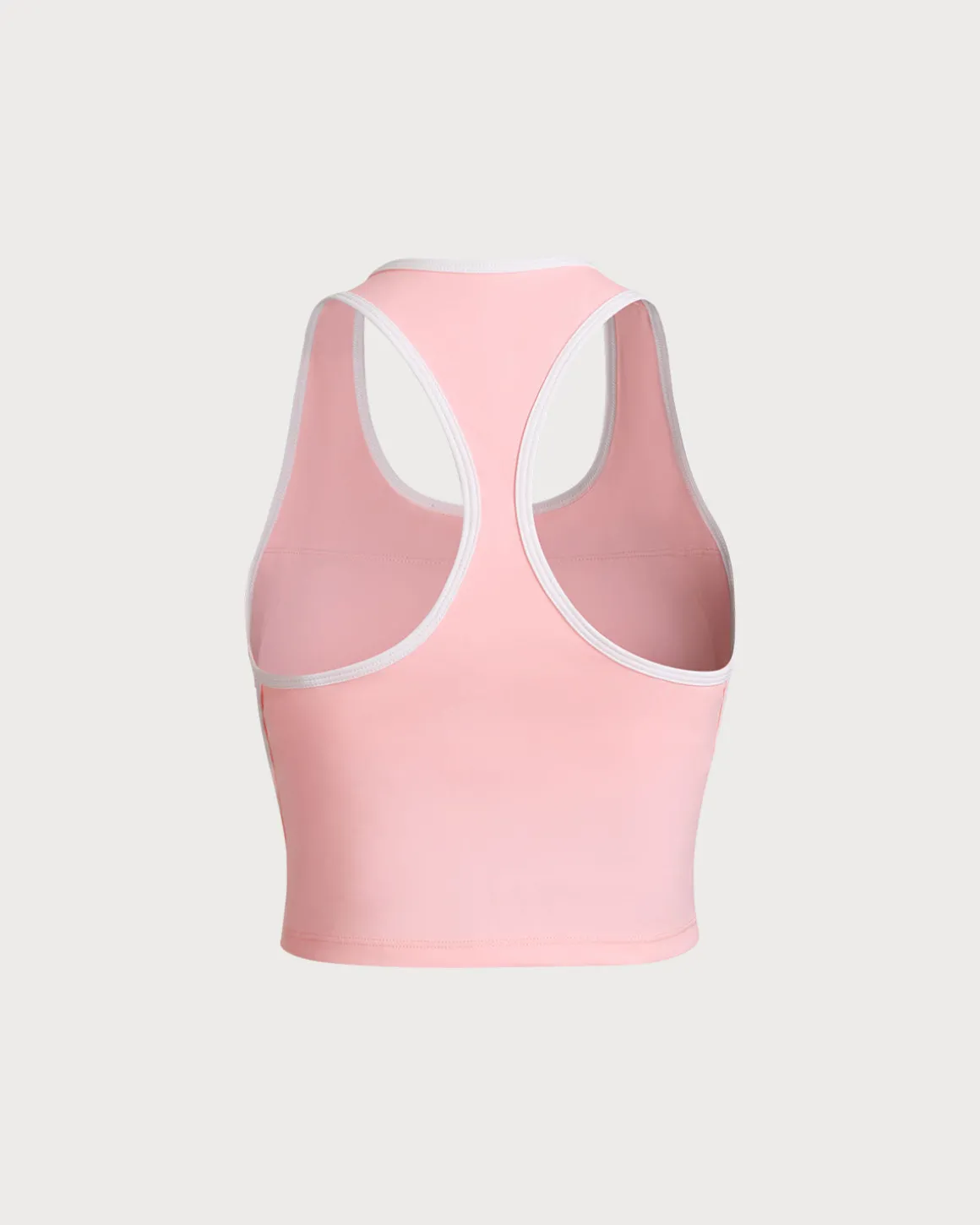 Pink Scoop Neck Yoga Tank Top - Light Support