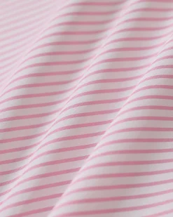 Pink Striped Shirt Skirt Sets