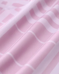 Pink Striped Sleeveless Midi Dress