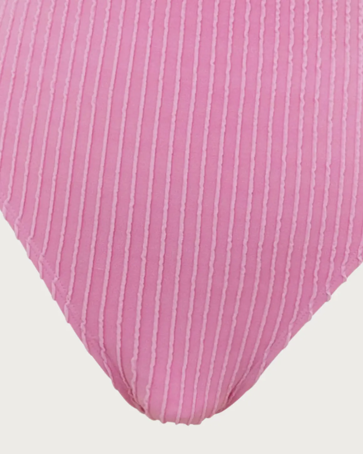 Pink Textured Cutout One-Piece Swimsuit