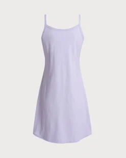 Purple A-Line Slip Mini Dress