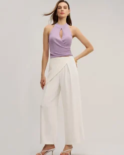 Purple Round Neck Tank Top
