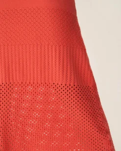 Red Bodycon Tie-Back Midi Dress