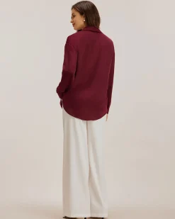 Red Button Loose Shirt