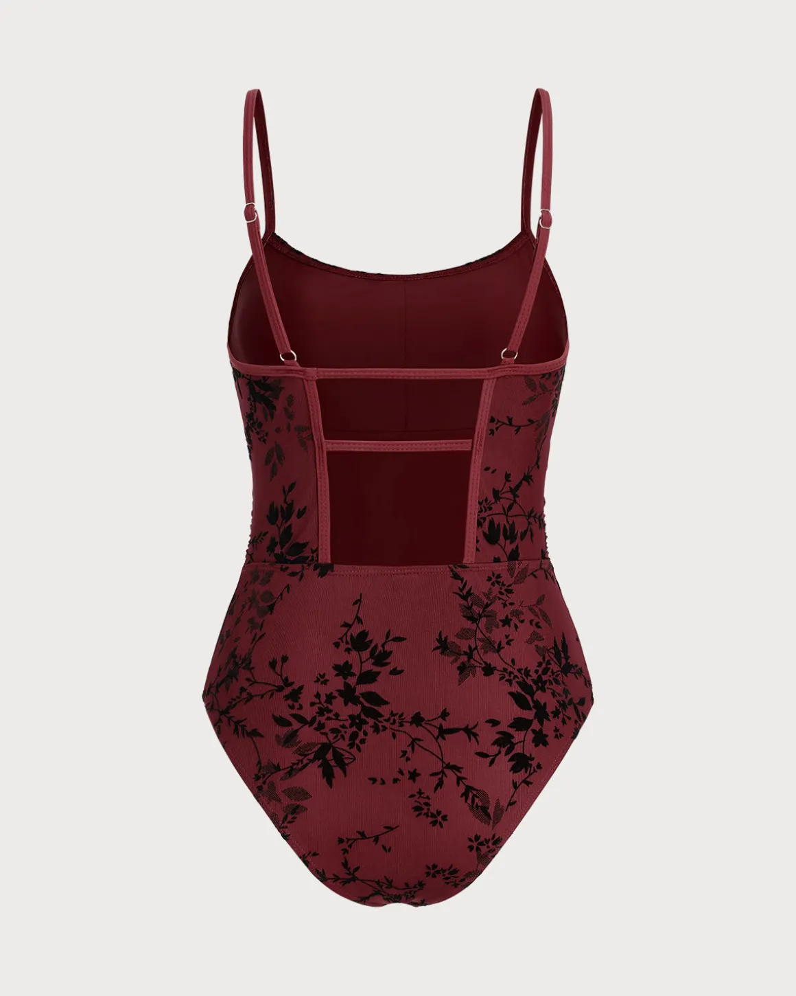 Red Floral One-Piece Swimsuit