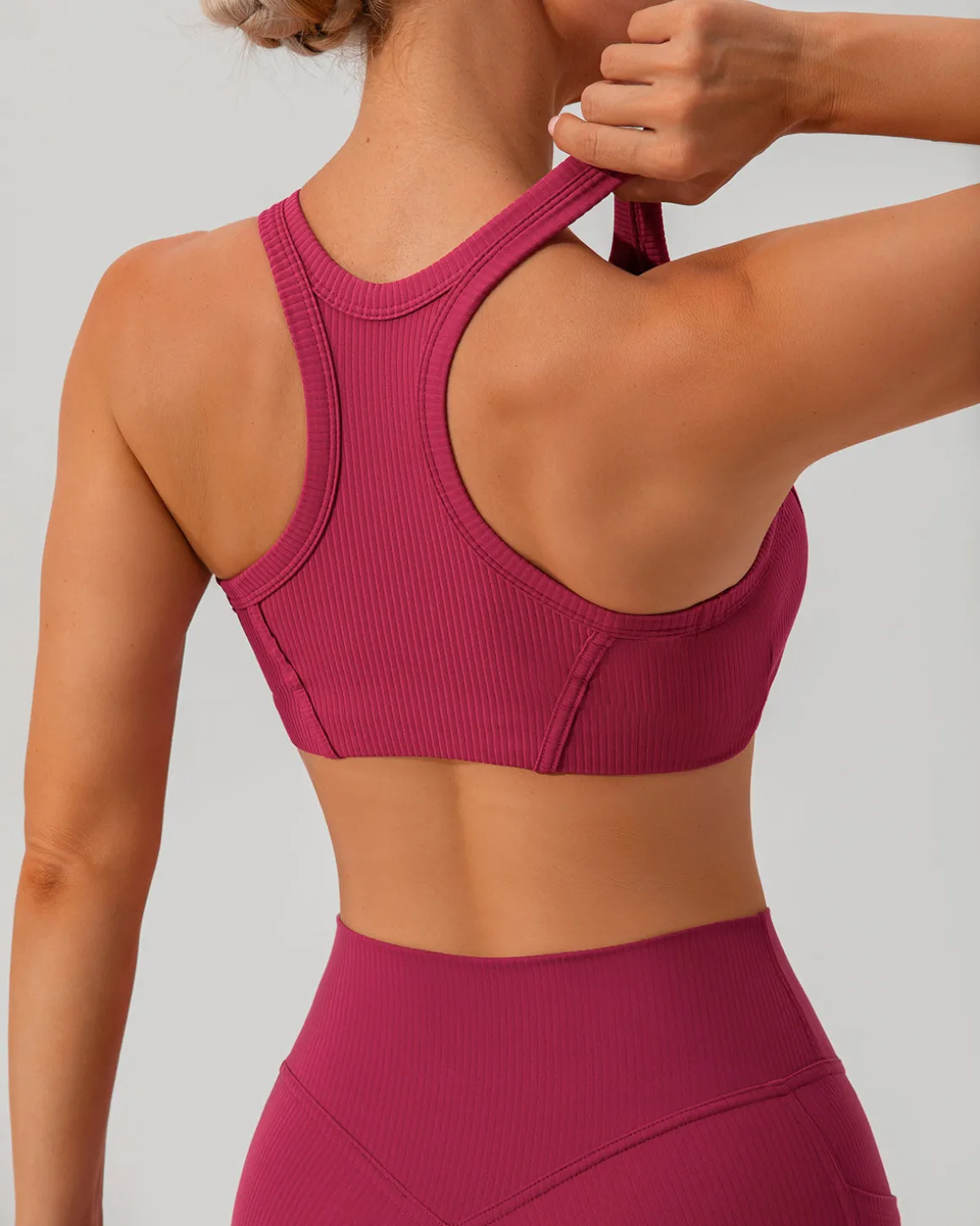 Red I-back Yoga Tank Top