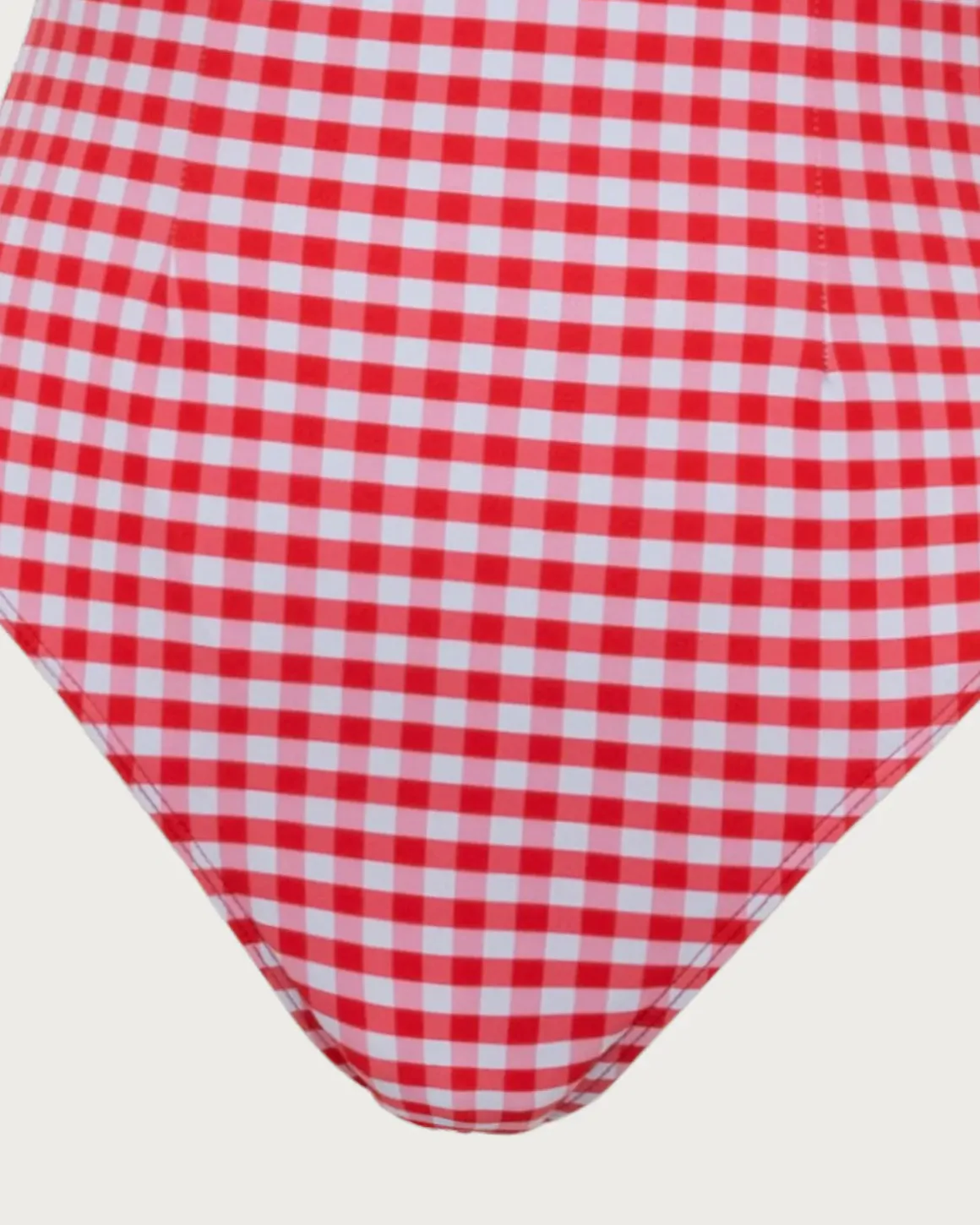 Red Plaid Retro One-Piece Swimsuit