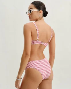 Red Plaid Underwire Bikini Set