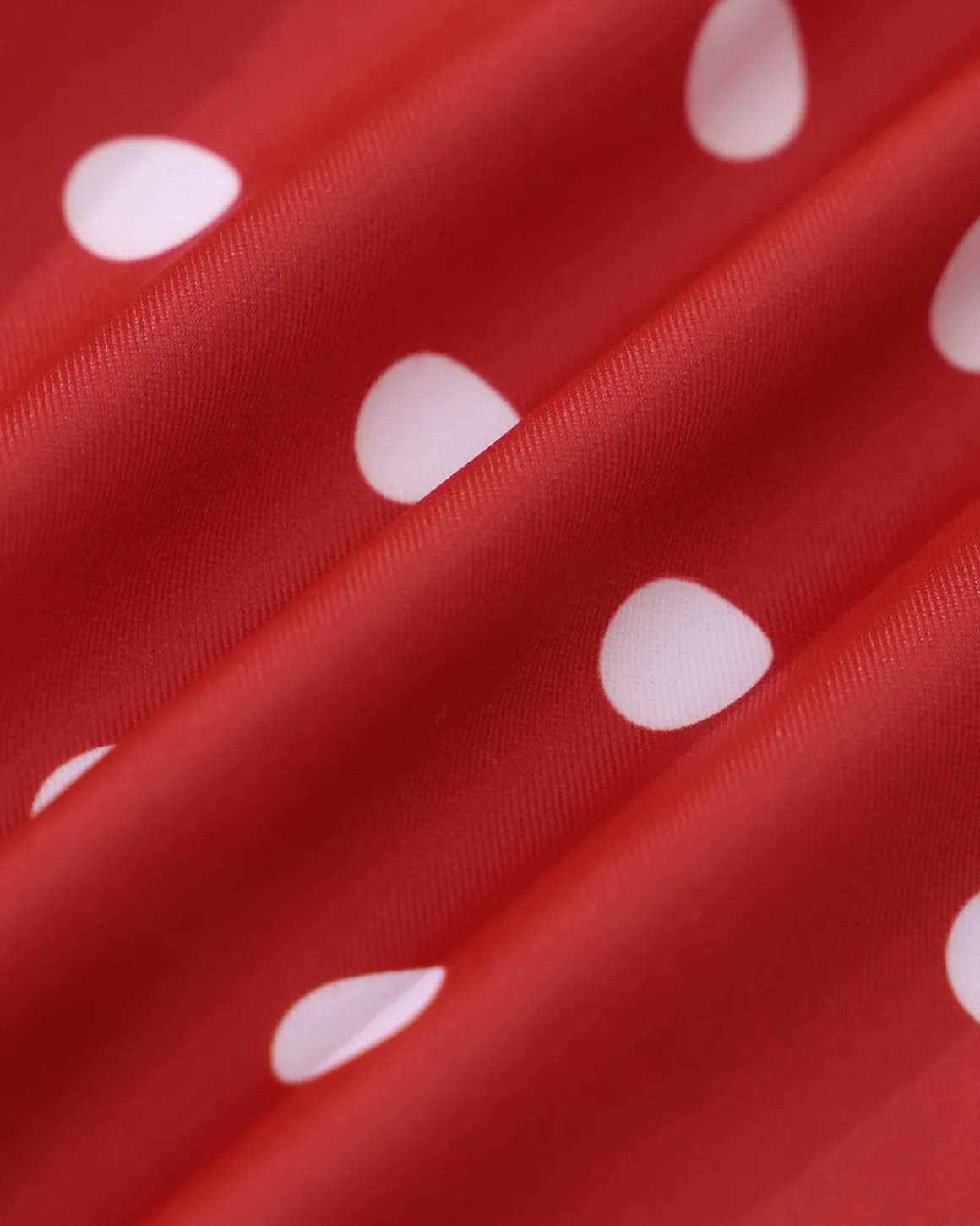 Red Polka Dot Backless One-Piece Swimsuit