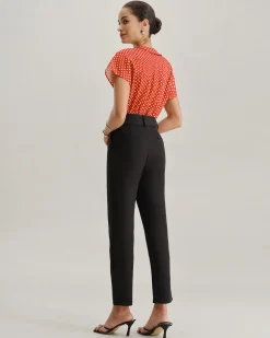 Red Polka Dot Button Blouse
