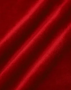 Red Velvet Puffed Sleeve A-Line Mini Dress