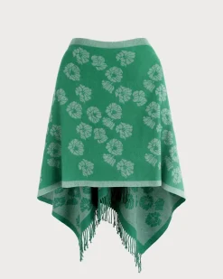 RHchic-The Floral Jacquard Wool Throw Blanket
