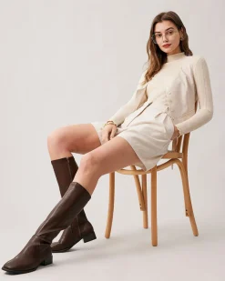 The Apricot Round Neck Button Up Waistcoat