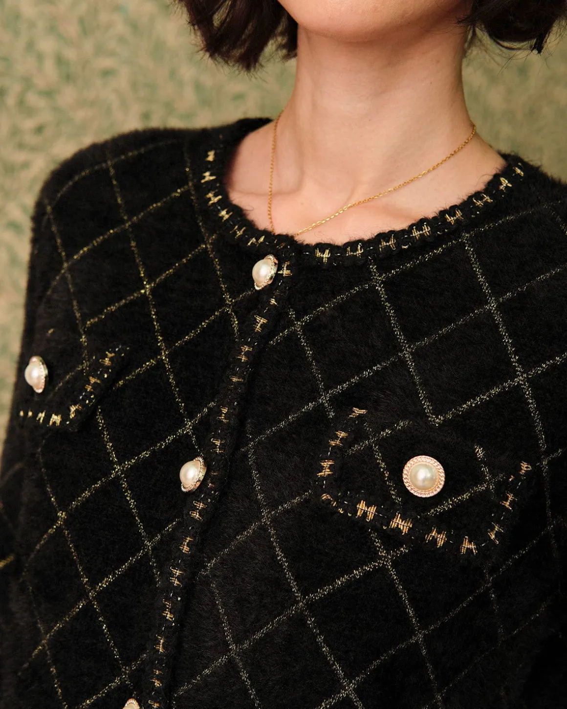 The Argyle Cardigan And Mini Skirt Set